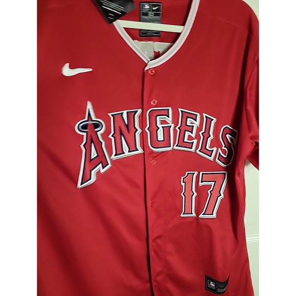 NWT Shohei Ohtani Anaheim Angels Red Alternate Flex Base Jersey MLB 52 (2XL) - Picture 8 of 13